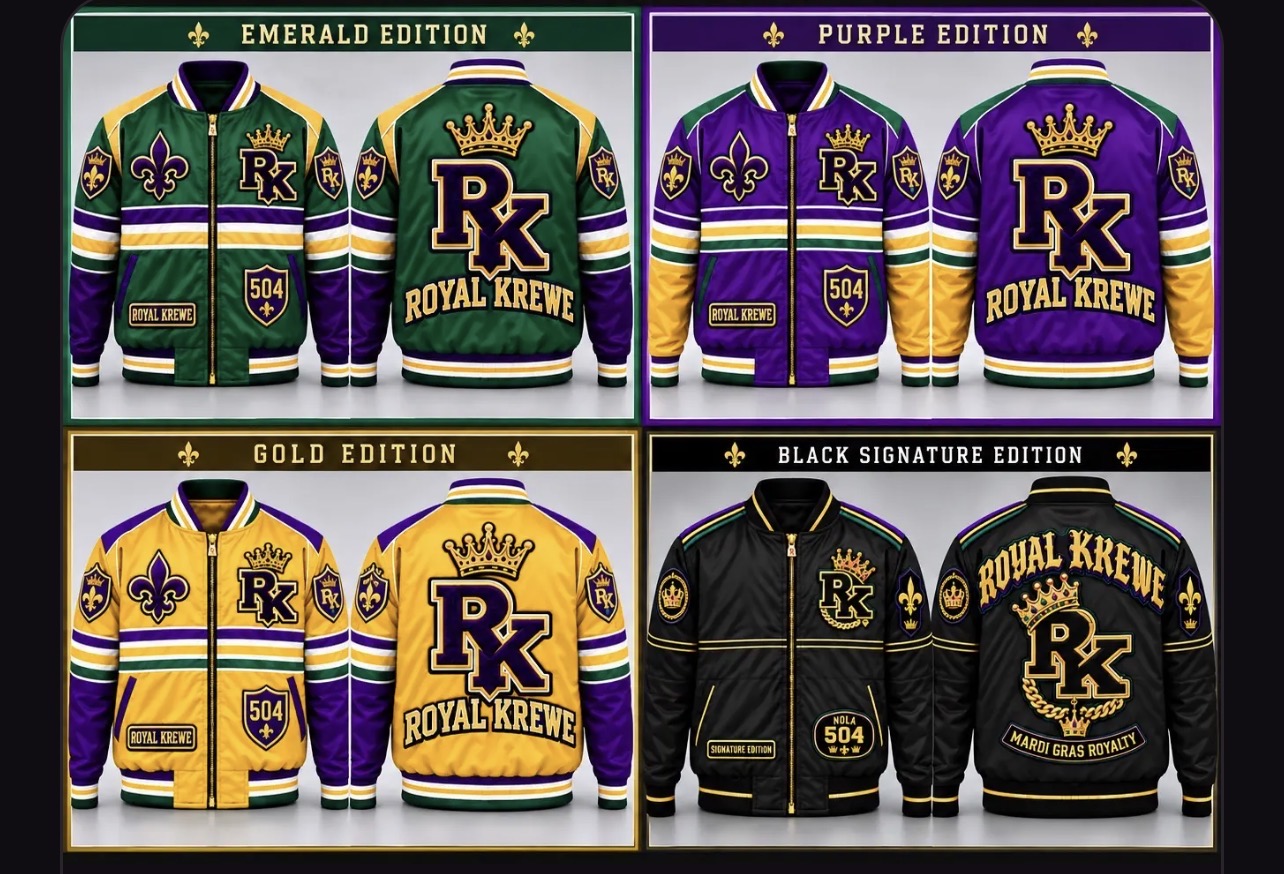 Royal Krewe adult bomber collection in four editions